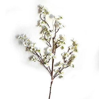 Fauitay Künstliche Kirschblütenzweige, 4 Zweige, Dekorative Blume, Lebensechte Kirschblütenzweige, Dekor, 97 cm (Weiss)