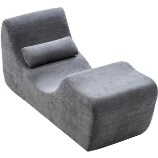 Vevor Chaiselongue Relaxliege Schaumstoff 0 x 0 x 0 cm Grau mit Kissen