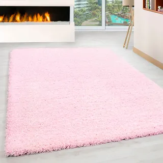 Hochflor-Teppich AYYILDIZ TEPPICHE "Life Shaggy 1500" Teppiche Gr. B/L: 240 cm x 340 cm, 30 mm, 1 St., pink Esszimmerteppiche Langflor, uni, große Farbauswahl, robust, auch als Läufer und in rund