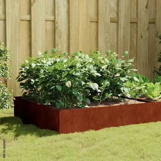 vidaXL Hochbeet 100 x 100 x 41 cm Cortenstahl