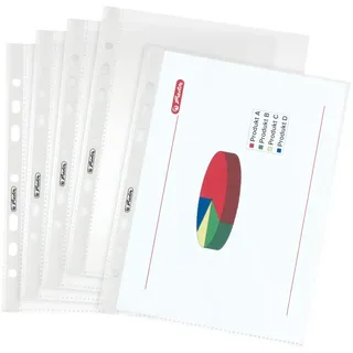 Herlitz Prospekthüllen A5 genarbt, VE=100 Stück