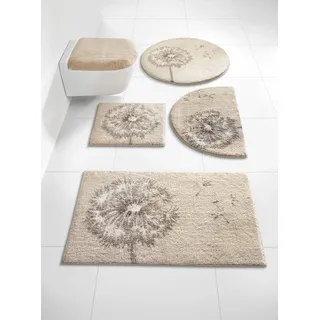 Badematte GRUND Gr. 8, beige (natur), WC-Vorleger rechteckig ohne Ausschnitt (45cm x 50cm) WC-Deckelbezug (47cm x 50cm), Badematten, Badematte