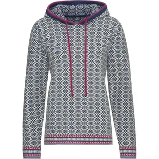 Reitmayer Strickpullover Jacquard-Kapuzenpullover blau 40