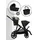 moon black inkl. Cot S Babywanne