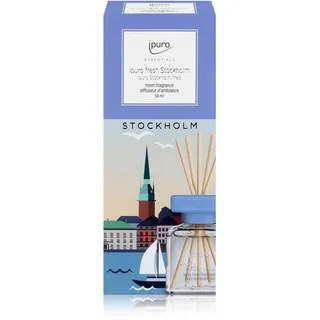ipuro fresh Stockholm Raumduft mit spritziger Zitrone & Mandarine - angenehmer Raumerfrischer der Europakollektion für ein einzigartiges Duft-Erlebnis - Lufterfrischer Wohnung mit Duftstäbchen 50ml