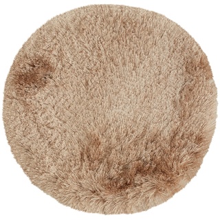 Gray & Jones Hochflorteppich  Tierra Fuego , braun , Baumwolle, Synthetische Fasern , Maße (cm): B: 140  Ø: 140