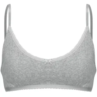 VIVANCE Bralette aus feiner Pointelle-Ware grau 36/38