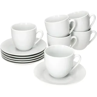 Mambocat Kaffeetasse 0,2 l Weiß 6 St.