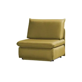 Sofa.de Schlafsessel Etta Stoff 88 x 88 x 96 cm Gelb mit Schlaffunktion