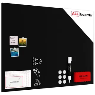ALLboards Magnettafel ALLboards Metallische Magnettafel KREIDETAFEL SCHWARZ MetalBoards schwarz 90 cm x 120 cm