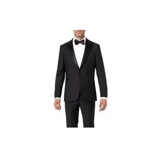 OSCAR JACOBSON Herren Smoking-Sakko schwarz, schwarz, NOS