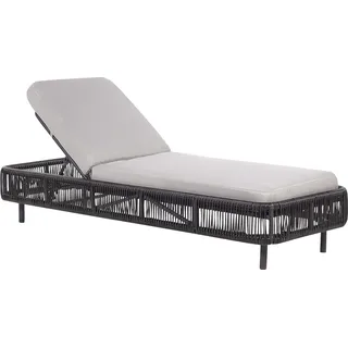 Beliani Gartenliege 70 x 33 x 190 cm Grau