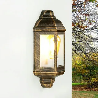 Licht-Erlebnisse Wandlampe Antik E27 IP44 elegant