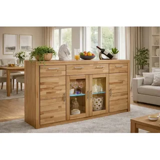 bv-vertrieb Sideboard Anrichte 182/42/107 Türenkommode Kernbuche teilmassiv Sideboard #2750