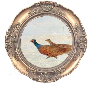 WINPLUS+ Vintage-Bilderrahmen, rund, luxuriös, antiker Bilderrahmen mit grünem Rost, geprägte Blumenmöbel, Retro-Stil, Wand- und Tischdekoration, Kunstgalerie (10,2 x 10,2 cm, Bronze)