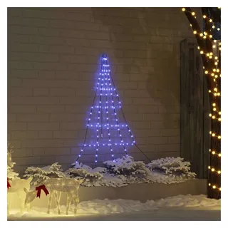 vidaXL LED Weihnachtsbaum mit Erdspießen 180 cm Blau