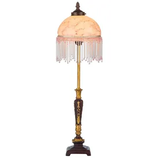 Casa Padrino Barockstil Tischleuchte Mehrfarbig Ø 20 x H. 66 cm - Barock & Jugendstil Möbel