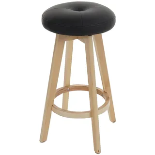MCW Barhocker Boras drehbar Holz Kunstleder  Schwarz