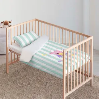 Belum Peppa Pig Bettbezug | Bettbezug Modell Bear Hugs | Bettbezug mit Knöpfen | Bettbezug 100% Baumwolle | Bettbezug (Kinderbett 100 x 120)