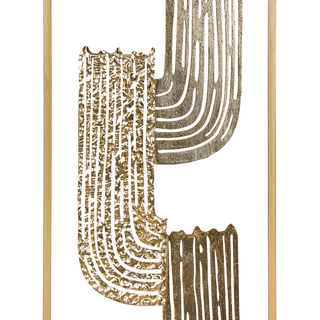 Wanddekoration Metall gold abstrakte Formen THULIUM
