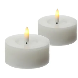 441 LED Maxi Teelichter Lina 7 cm 2 St. weiß