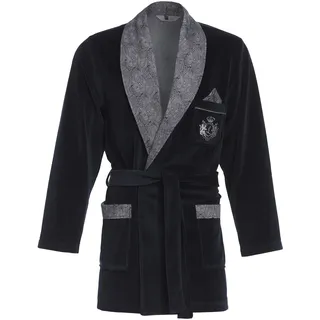 Revise Kurzer Morgenmantel für Herren RE-111 Velour Bademantel – Elegant - 4XL