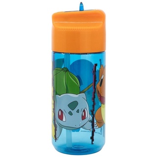 POKÉMON Trinkflasche Pokemon Pikachu Bisasam Kinder Wasserflasche 430 ml bunt