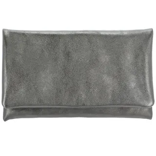 ABRO Mimosa Clutch Leather Grau