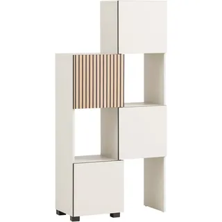 welltime Schieberegal Alexa, Schieberegal, Made in Germany, B: 42 - 70 cm, Solide Verarbeitung - Dieses Produkt ist in Deutschland gefertigt beige|weiß