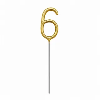 Partydeco Zahlen Wunderkerze 15 cm Gold 1 St.