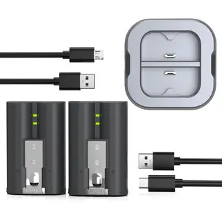 2-Pack Ersatz V4 Akku für Ring Doorbell mit Ladestation, 7200mAh wiederaufladbare Kamera-Akkus für Ring Video Doorbell 2/3/3 Plus/4, Spotlight Cam, Stick Up Cam und Peephole Cam Indoor