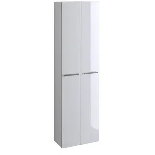 Held Bad Seitenschrank Parma in hochglanz weiß 50 cm breit