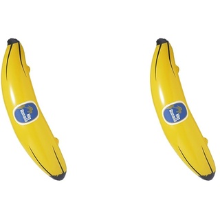 Widmann 2461B - Aufblasbare Banane, Größe circa 100 cm, Dekoration, Hawaii, Mottoparty, Karneval (Packung mit 2)