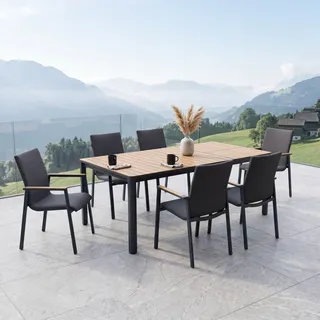 MWH Das Original Minto Gartenmöbel-Set 7-tlg. Iron Grey