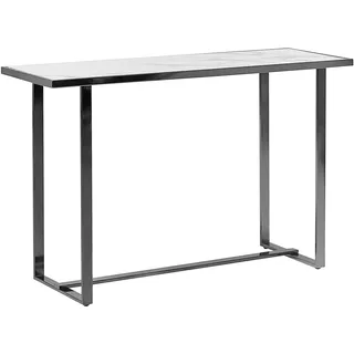 Beliani Plano Konsolentisch 100 x 30 x 75 cm Weiß/Silber