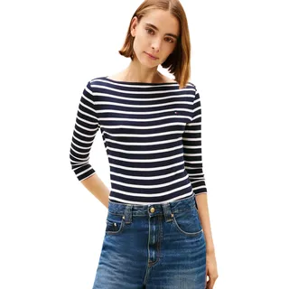 Tommy Hilfiger New Cody Slim 3/4-arm T-Shirt Nos Breton Desert Sky / Ecru M