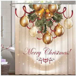 M&W DAS DESIGN Duschvorhang Shower curtains 180x200 Anti schimmel Weihnachts