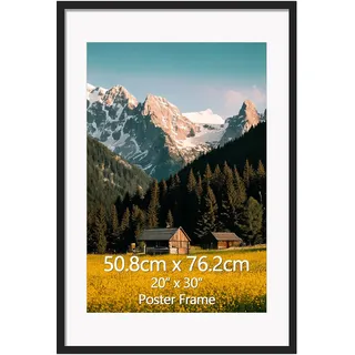EYMPEU Bilderrahmen 50x75 cm, 1 Stück, Posterrahmen für die Wand, geeignet für Büros und Wohnungen, Schwarz