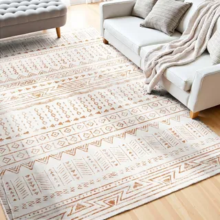 Vevor Flächenteppich Kurzflor 182,9 x 274,3 cm Beige