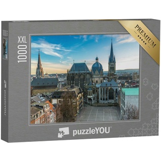 puzzleYOU Puzzle Aachener Dom an einem ruhigen Morgen, 1000 Puzzleteile, puzzleYOU-Kollektionen Regionale Puzzles Deutschland