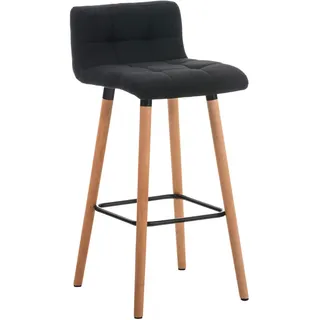 CLP Barhocker Lincoln gepolstert 40 x 40 x 75 cm Schwarz