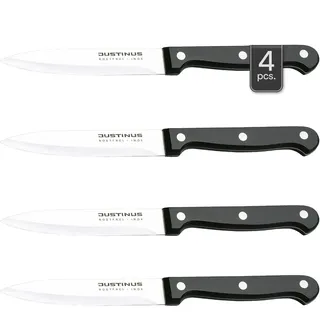JUSTINUS Allzweckmesser KÜCHENCHEF 4er Set, L 21,7 cm - Edelstahl - Bakelitgriff
