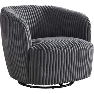 le canapé Loungesessel drehbar Sessel Relaxsessel Drehsessel Alma aus Kord