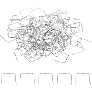 PATIKIL 13x12mm Kupfer Kronleuchter Verbindungsstifte, 200 Stück Kronleuchter Kristallclips zum Befestigen von Kristallteilen, Kronleuchter Ersatzteile, Chrom