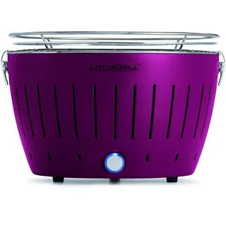 LotusGrill Classic Pflaumenlila G340 Holzkohlegrill/Tischgrill mit USB-Anschluß