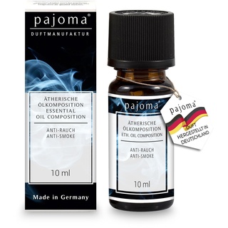 pajoma® Duftöl 10 ml, Anti-Rauch | 100% Naturrein Ätherisches Öl für Aromatherapie, Duftlampe, Aroma Diffuser, Massage, Naturkosmetik | Premium Qualität
