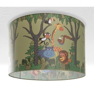 Paco Home Deckenleuchte Diamond 638, ohne Leuchtmittel, Kinderlampe Deckenlampe LED Kinderzimmer Dschungel Tier-Motiv E27 weiß