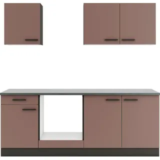 OPTIFIT Küchenzeile Nizza 210 cm Rostrot