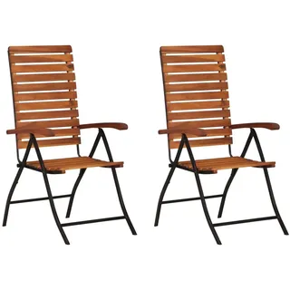 vidaXL Gartenstuhl 55 x 81 x 21 cm braun 2 St.