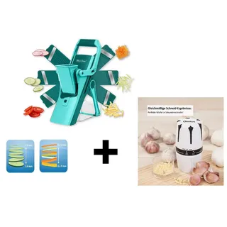 Genius Gemüsehobel Genius Gemüseschneider Nicer Dicer Mando 13tlg. 6678 + G10, Kunststoff, Edelstahl grün